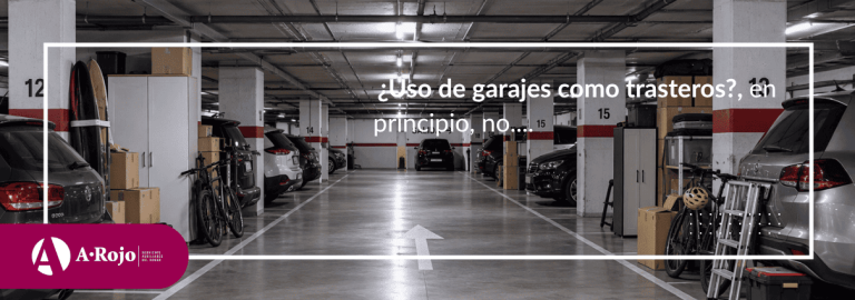 No usar garajes como trastero